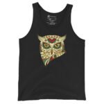 Ornate Owl Tank Top Colorful Artistic Bird Design