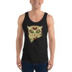 Ornate Owl Tank Top Colorful Artistic Bird Design