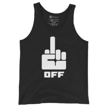 Fuck Off Tank Top Bold Middle Finger Design | Edgy Tee