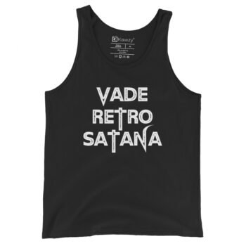 Vade Retro Satana Tank Top Latin Catholic Prayer Design