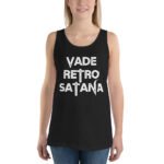 Vade Retro Satana Tank Top Latin Catholic Prayer Design