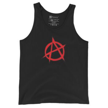 Anarchy Tank Top Red Circled A Symbol | Punk Rock Tee