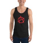 Anarchy Tank Top Red Circled A Symbol | Punk Rock Tee