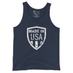 Made In Usa Tank Top Patriotic American Shield Design