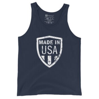 Made In Usa Tank Top Patriotic American Shield Design