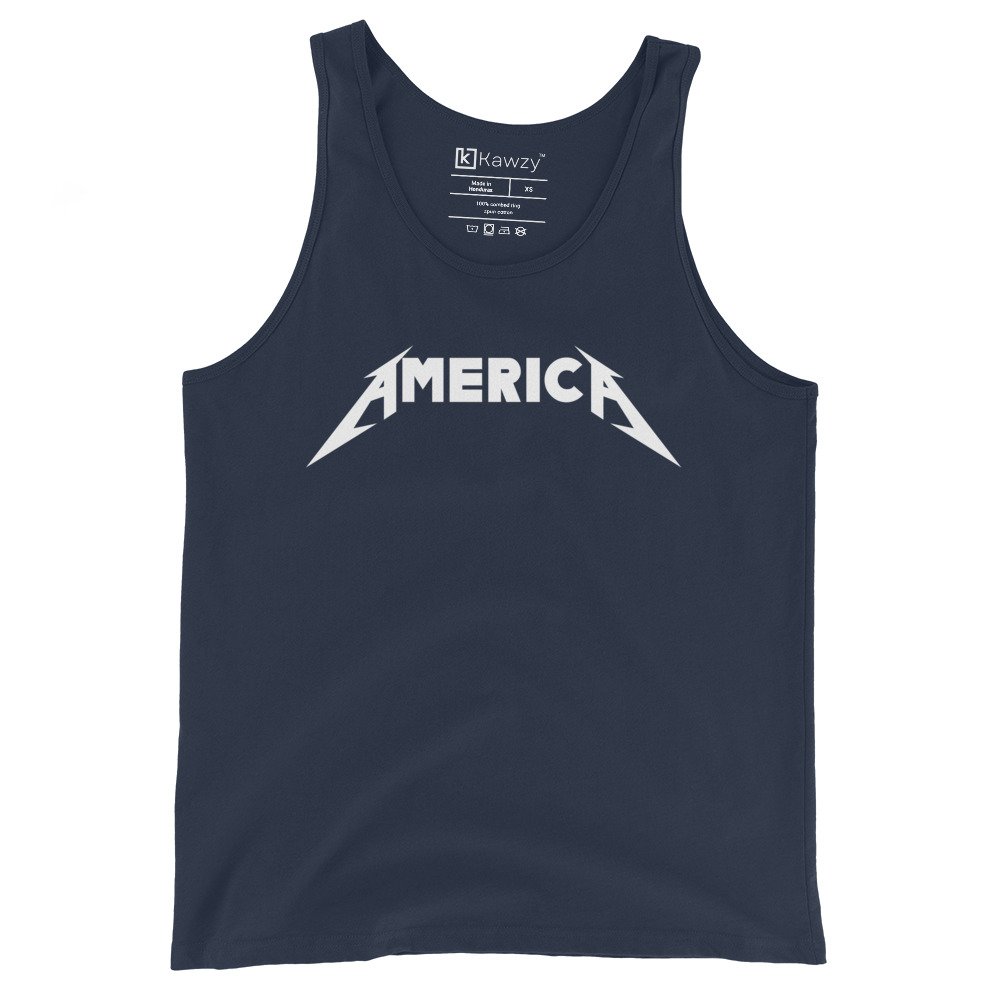Metallica America Tank Top Heavy Metal Patriotic Design Metallica America Tank Top Heavy Metal Patriotic Design