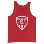Made In Usa Tank Top Patriotic American Shield Design