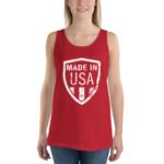 Made In Usa Tank Top Patriotic American Shield Design