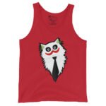 Cat Joker Tank Top Funny Cartoon Cat Villain Shirt