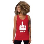 Fuck Off Tank Top Bold Middle Finger Design | Edgy Tee