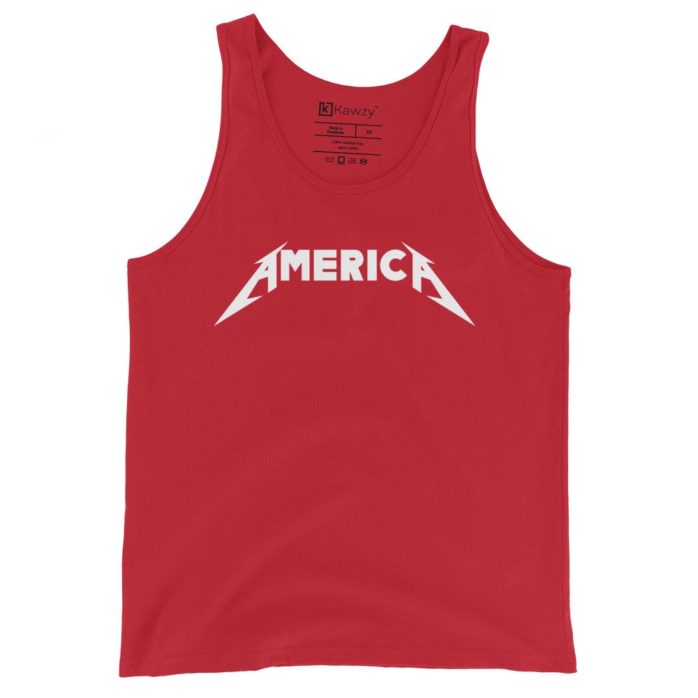 Metallica America Tank Top Heavy Metal Patriotic Design Metallica America Tank Top Heavy Metal Patriotic Design