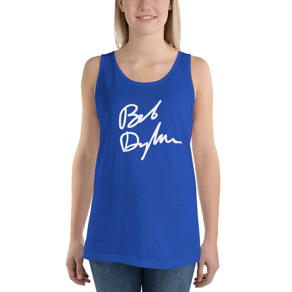 Bob Dylan Signature Tank Top Official Autograph Design Bob Dylan Signature Tank Top Official Autograph Design