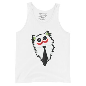 Cat Joker Tank Top Funny Cartoon Cat Villain Shirt
