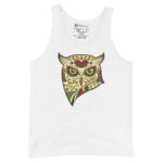 Ornate Owl Tank Top Colorful Artistic Bird Design