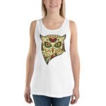 Ornate Owl Tank Top Colorful Artistic Bird Design
