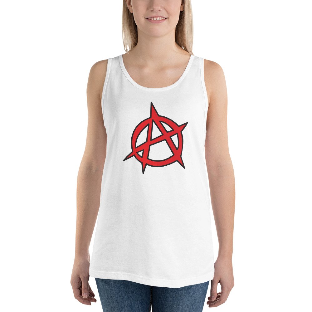 Anarchy Tank Top Red Circled A Symbol | Punk Rock Tee Anarchy Tank Top Red Circled A Symbol | Punk Rock Tee