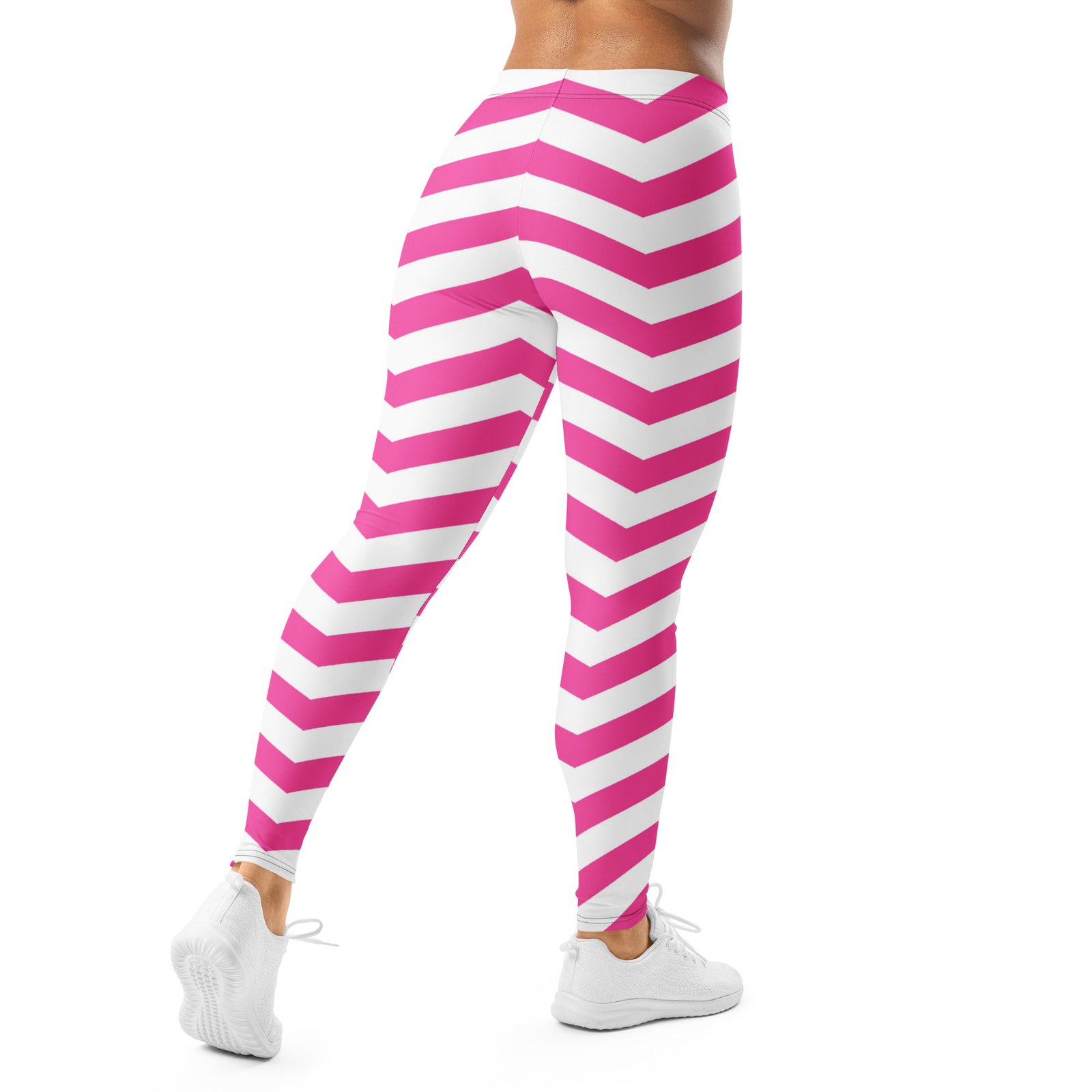 Pink Chevron Leggings Zigzag Stripe Yoga Pants Pink Chevron Leggings Zigzag Stripe Yoga Pants