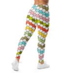 Colorful Hexagon Leggings Honeycomb Yoga Pants