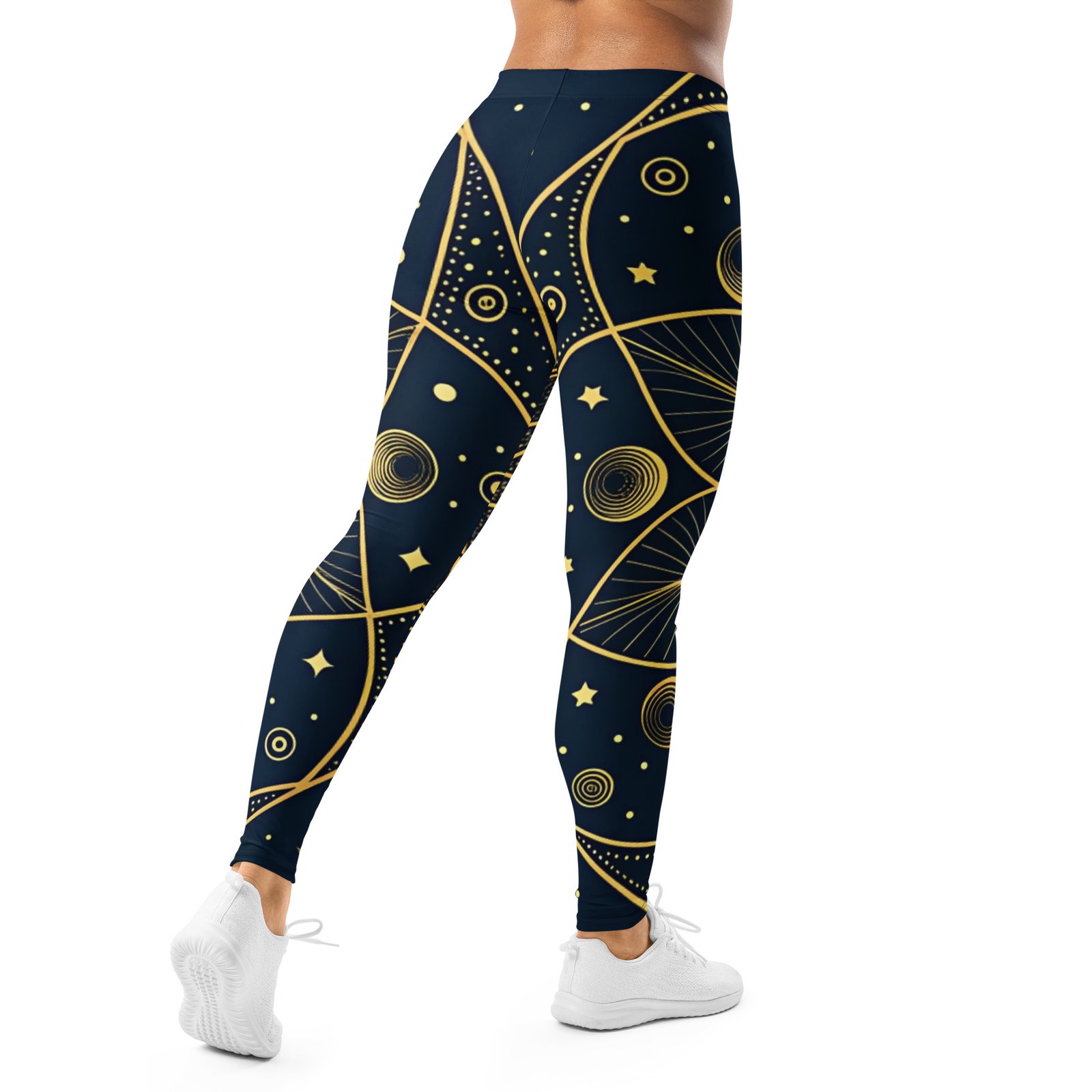 Gold Celestial Mandala Leggings Sacred Geometry Yoga Gold Celestial Mandala Leggings Sacred Geometry Yoga