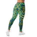 Teal Celtic Knot Leggings Green Interwoven Yoga Pants
