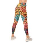 Watercolor Celtic Knot Leggings Colorful Yoga Pants