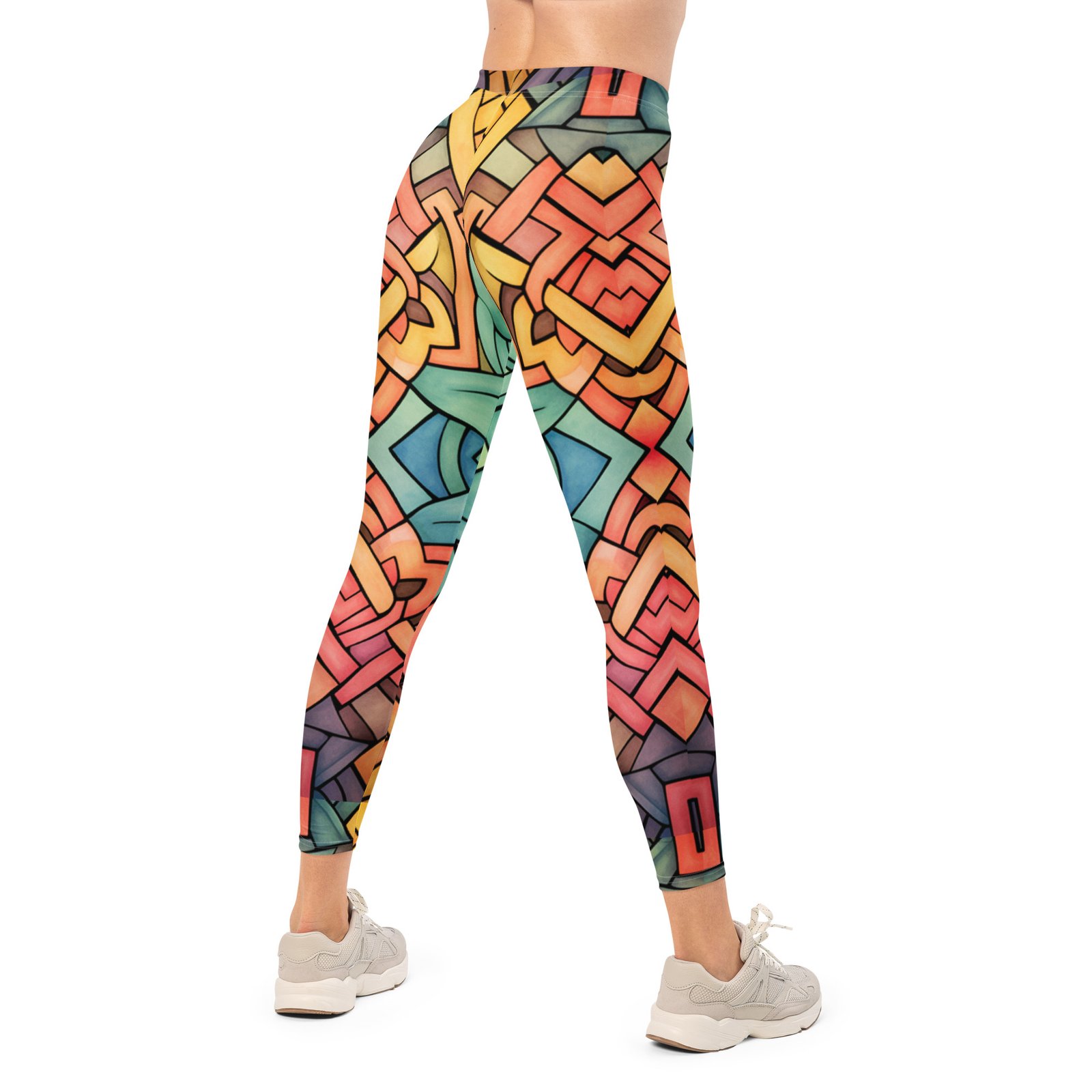 Watercolor Celtic Knot Leggings Colorful Yoga Pants Watercolor Celtic Knot Leggings Colorful Yoga Pants