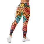 Watercolor Celtic Knot Leggings Colorful Yoga Pants