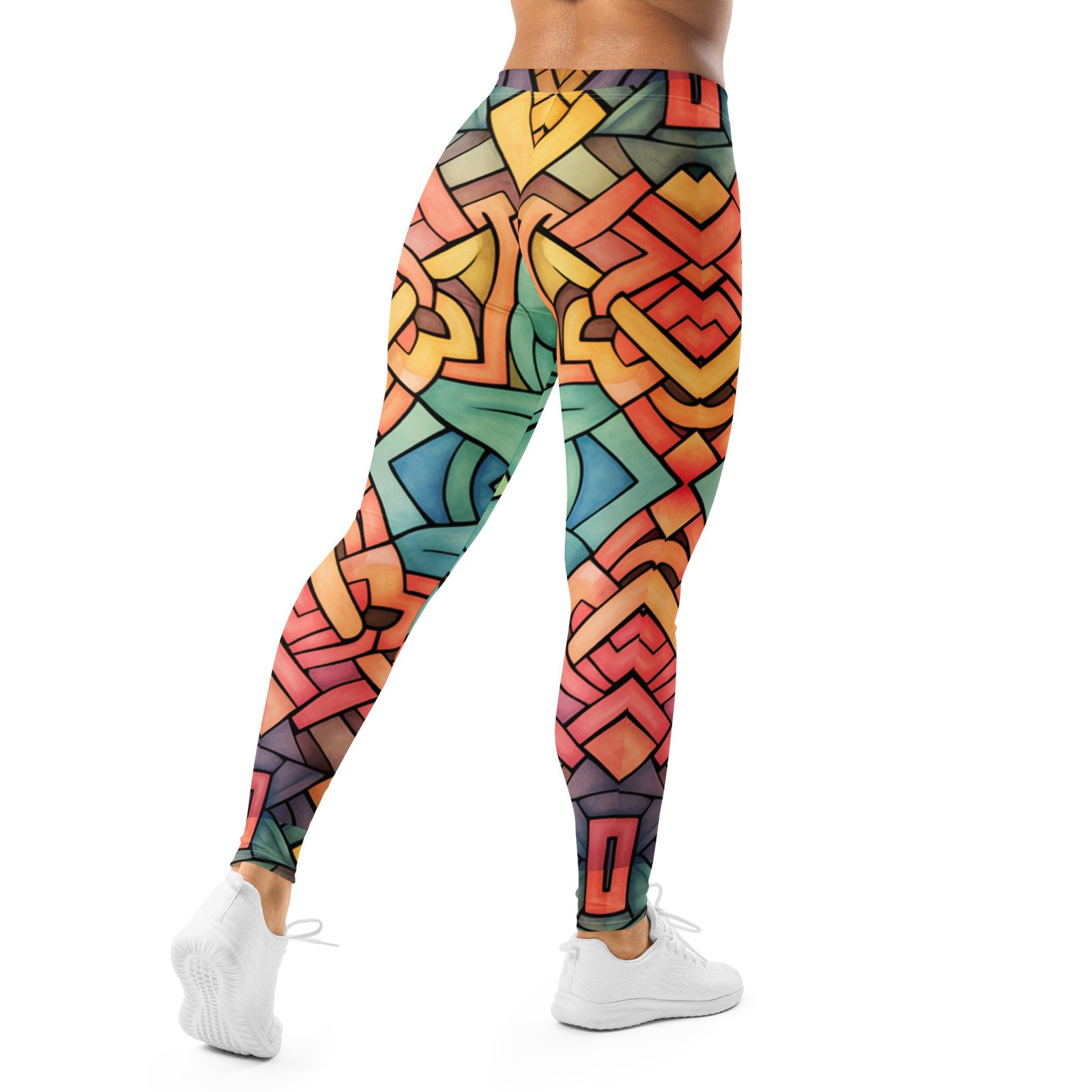 Watercolor Celtic Knot Leggings Colorful Yoga Pants Watercolor Celtic Knot Leggings Colorful Yoga Pants