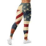 Vintage American Flag Leggings Distressed Usa Pants