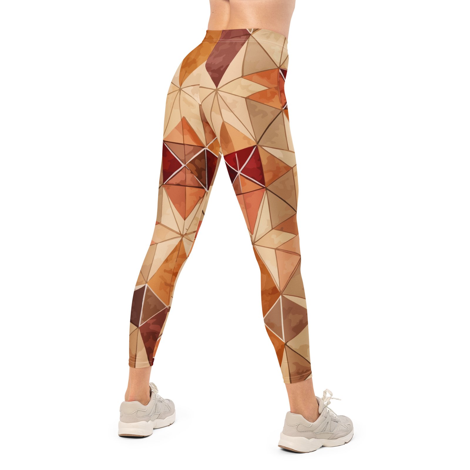 Autumn Geometric Leggings Warm Mosaic Yoga Pants Autumn Geometric Leggings Warm Mosaic Yoga Pants