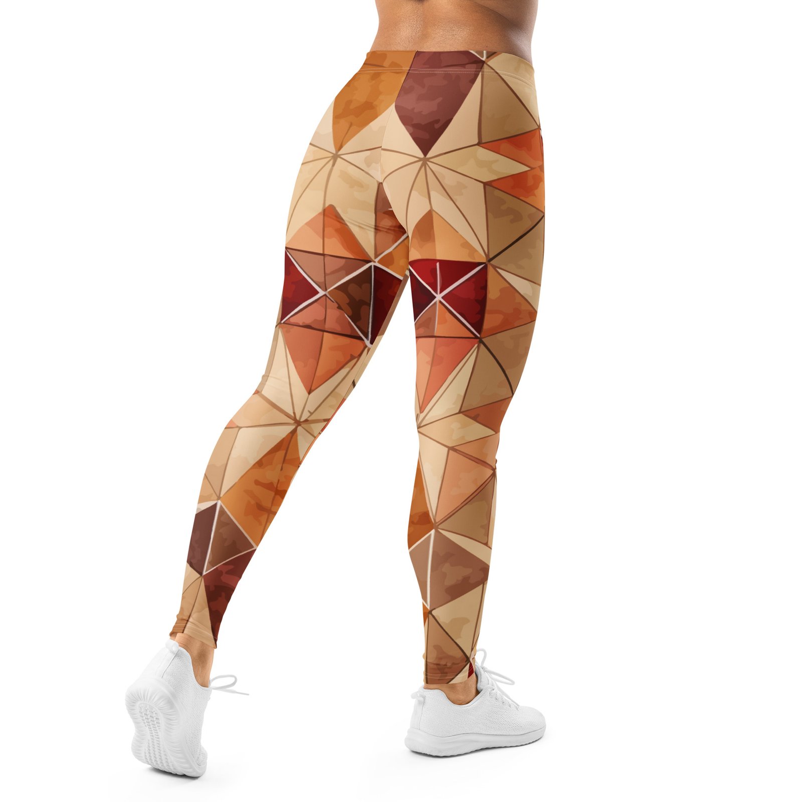 Autumn Geometric Leggings Warm Mosaic Yoga Pants Autumn Geometric Leggings Warm Mosaic Yoga Pants