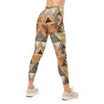 Tribal Triangle Leggings Earthy Boho Yoga Pants