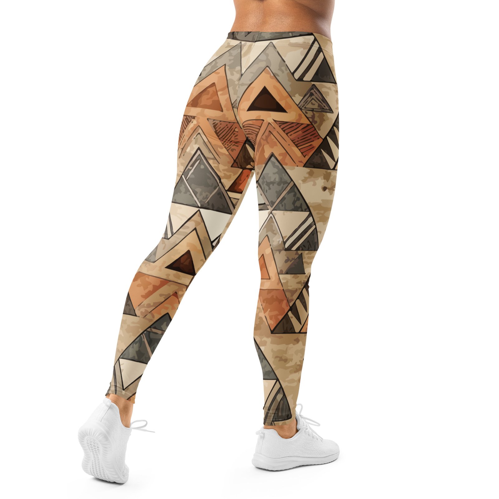 Tribal Triangle Leggings Earthy Boho Yoga Pants Tribal Triangle Leggings Earthy Boho Yoga Pants