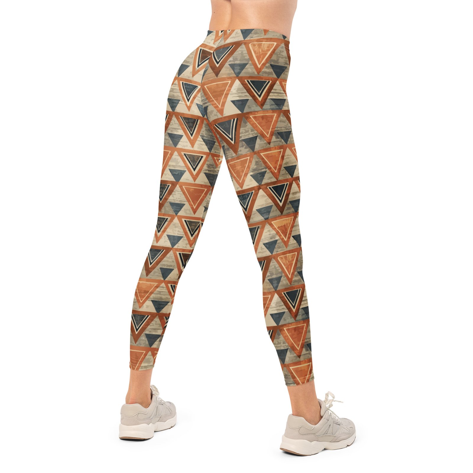 Rust Triangle Leggings Earthy Geometric Yoga Pants Rust Triangle Leggings Earthy Geometric Yoga Pants