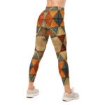 Earthy Geometric Leggings Boho Triangle Yoga Pants