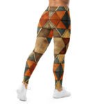 Earthy Geometric Leggings Boho Triangle Yoga Pants