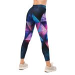 Galaxy Triangle Leggings Cosmic Purple Blue Yoga Pants