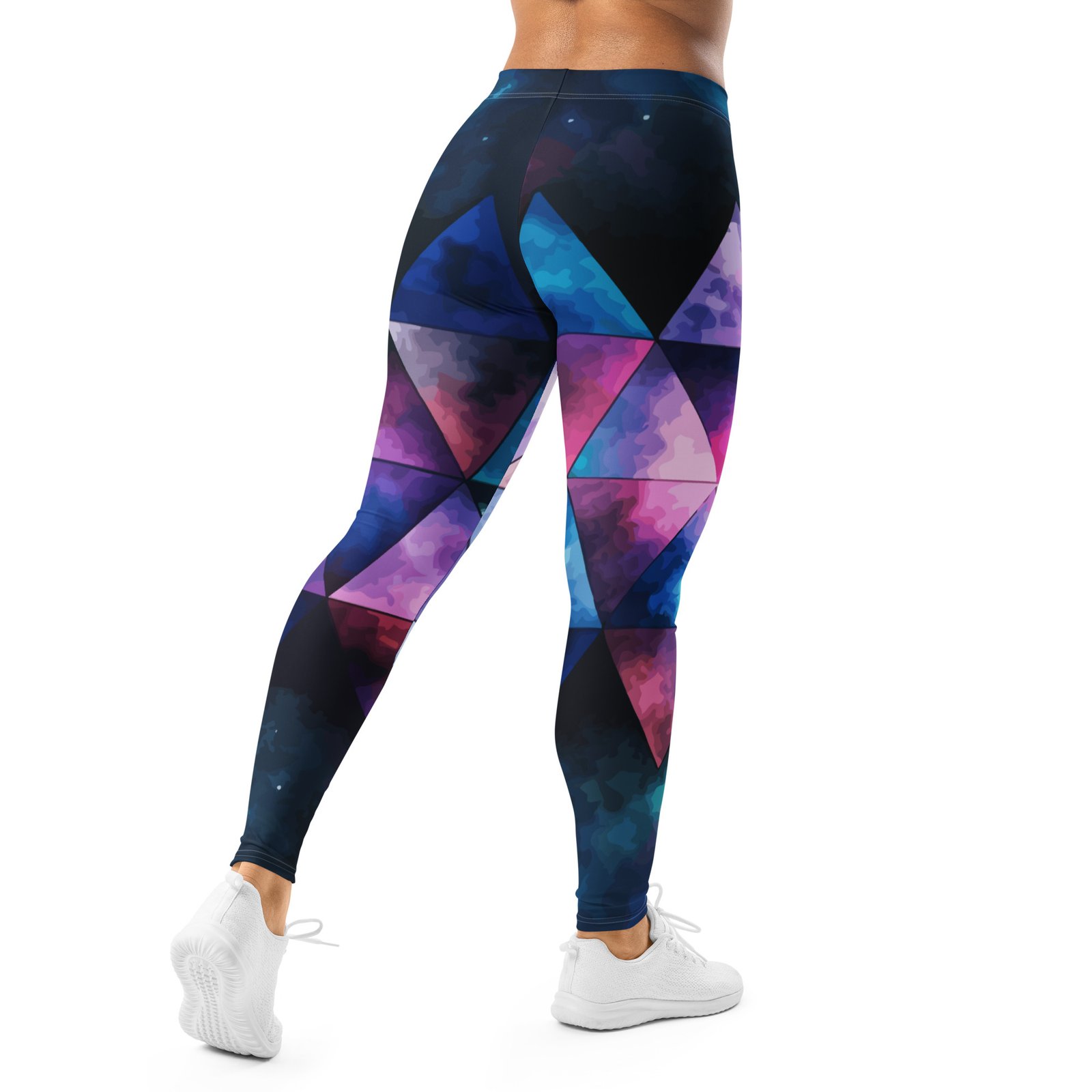 Galaxy Triangle Leggings Cosmic Purple Blue Yoga Pants Galaxy Triangle Leggings Cosmic Purple Blue Yoga Pants