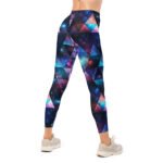 Galaxy Triangle Leggings Cosmic Purple Blue Yoga Pants