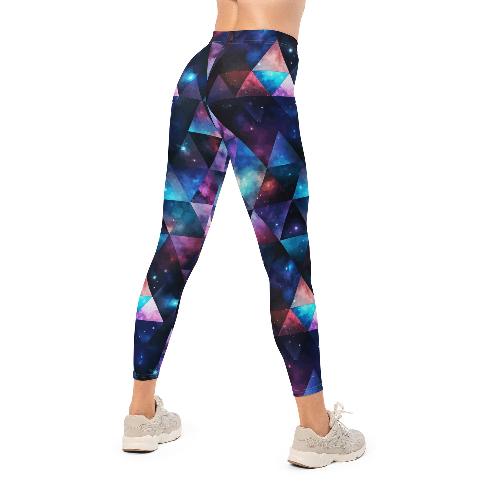 Galaxy Triangle Leggings Cosmic Purple Blue Yoga Pants Galaxy Triangle Leggings Cosmic Purple Blue Yoga Pants