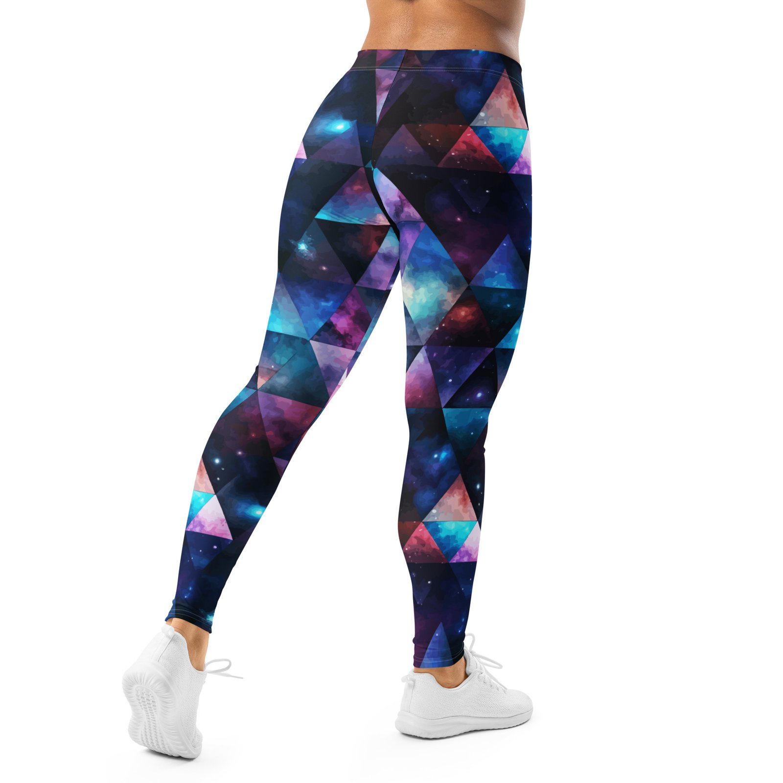 Galaxy Triangle Leggings Cosmic Purple Blue Yoga Pants Galaxy Triangle Leggings Cosmic Purple Blue Yoga Pants