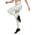 Khaki Stripe Leggings Diagonal Pattern Yoga Pants