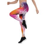 Abstract Floral Leggings Colorful Watercolor Yoga Pants