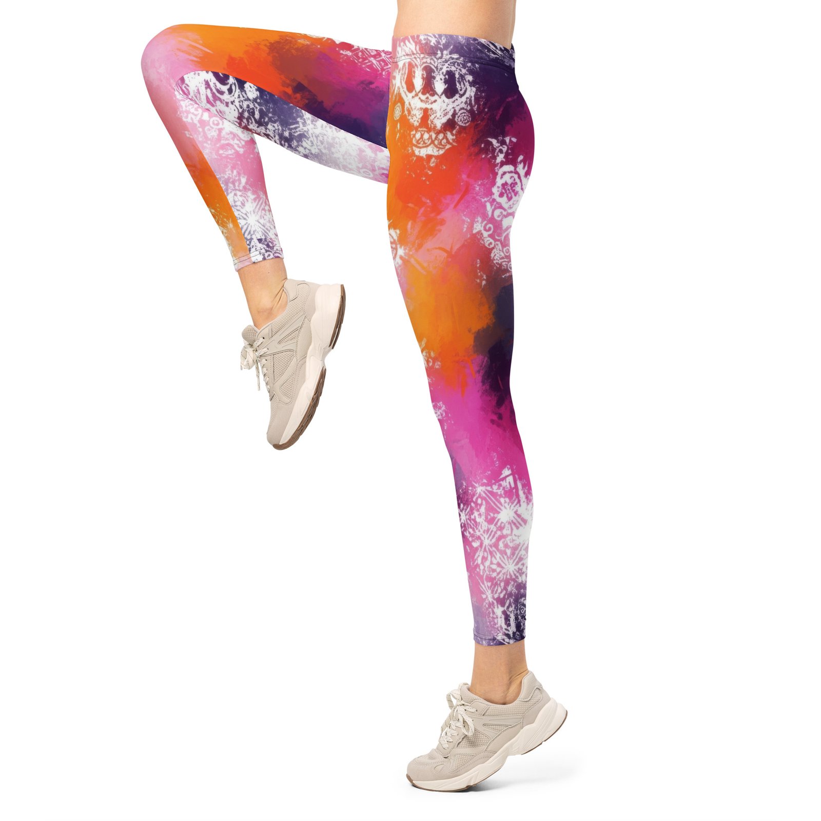 Abstract Floral Leggings Colorful Watercolor Yoga Pants Abstract Floral Leggings Colorful Watercolor Yoga Pants