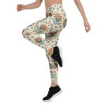 Boho Floral Leggings Ethnic Pattern Yoga Pants