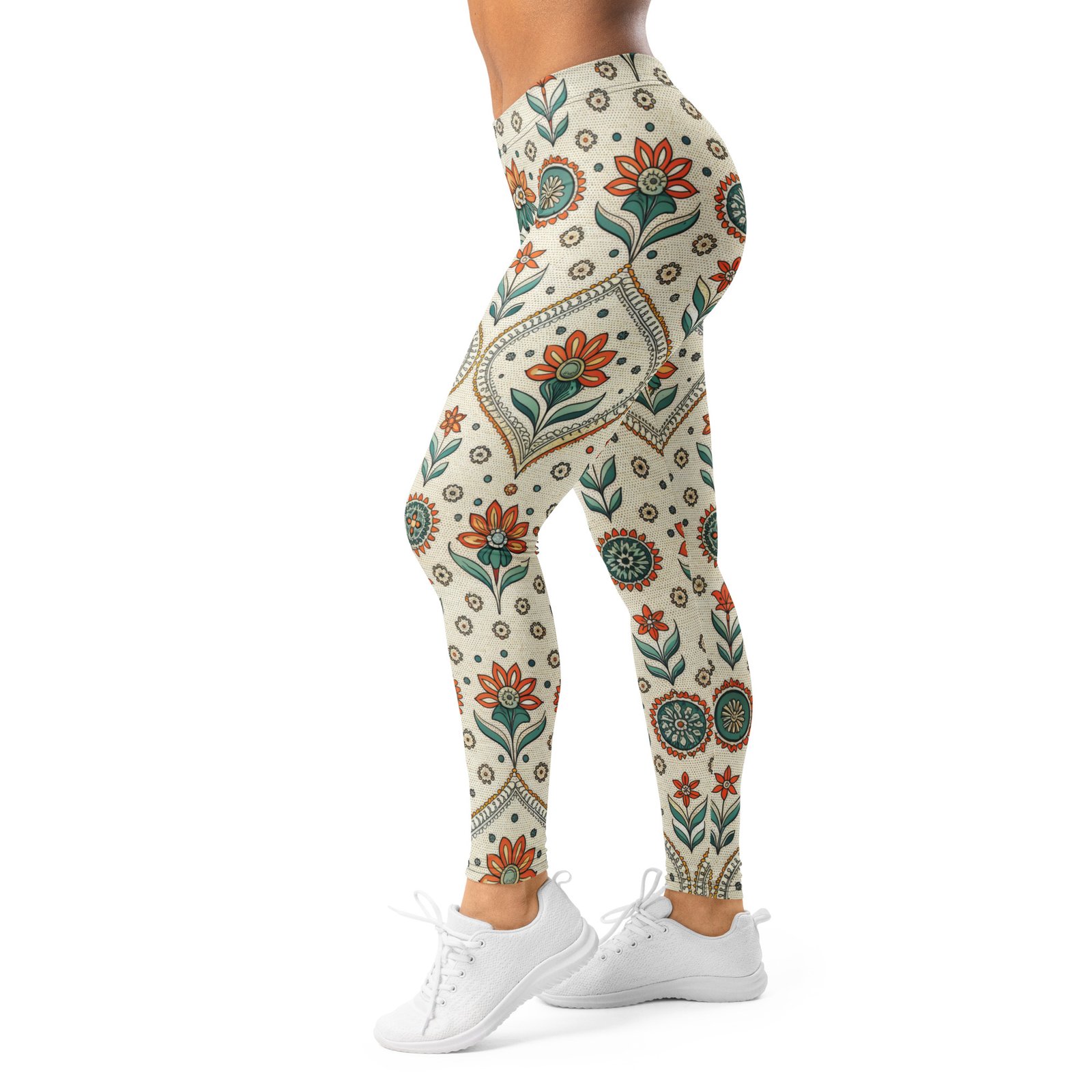 Boho Floral Leggings Ethnic Pattern Yoga Pants Boho Floral Leggings Ethnic Pattern Yoga Pants