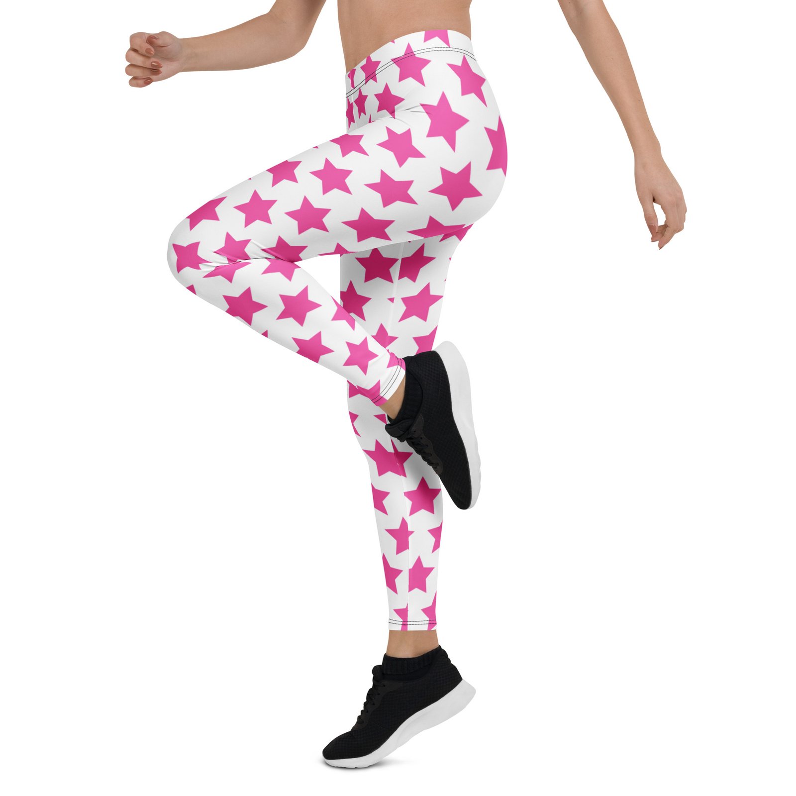 Pink Star Leggings Fun Star Pattern Yoga Pants Pink Star Leggings Fun Star Pattern Yoga Pants