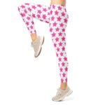 Pink Star Leggings Fun Star Pattern Yoga Pants