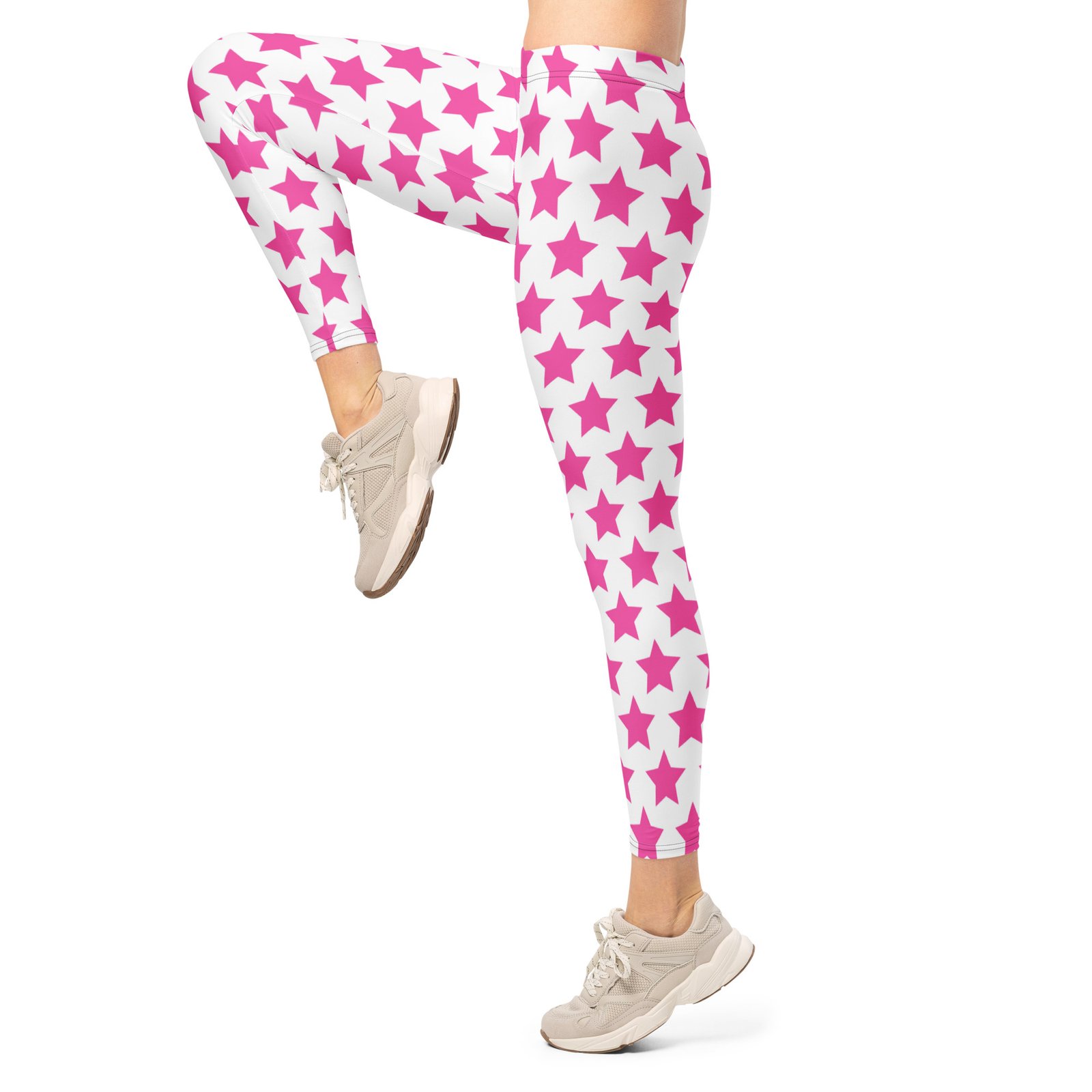 Pink Star Leggings Fun Star Pattern Yoga Pants Pink Star Leggings Fun Star Pattern Yoga Pants