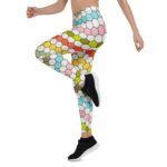 Colorful Hexagon Leggings Honeycomb Yoga Pants